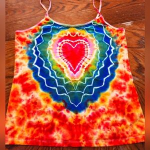 Custom tie dyed women's cami, size XL